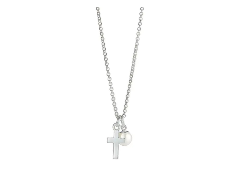 silver cross necklace